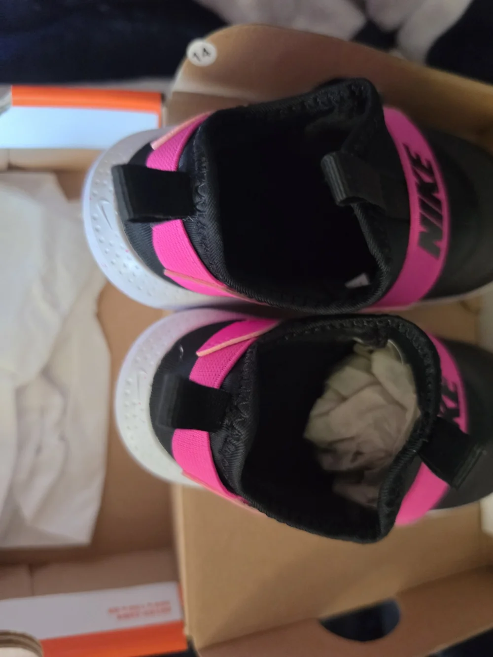 Nike Kids Black & Hot Pink Slip-On Sneakers